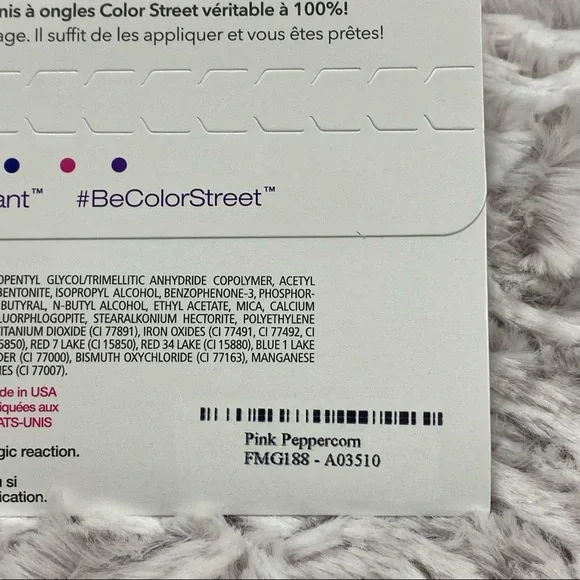 Color Street RETIRED Pink Peppercorn nail strips - NEW & sealed - Picture 4 of 5